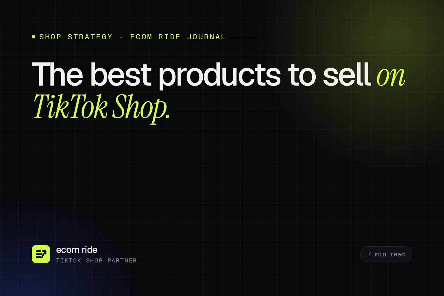 Best Products to Sell on TikTok Shop in 2026 (and How to Pick Winners)